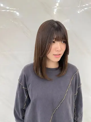 ミディアム 縮毛矯正×ボブ💎 髪質改善/木下のヘアスタイル