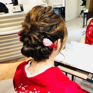 ミディアム ヘアアレンジ 金子 富士のヘアスタイル