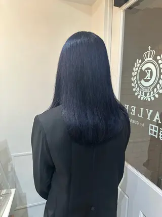 ロング カラー 梅田/寒色カラー/ まほのヘアスタイル