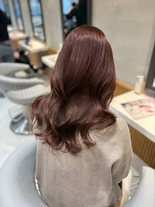 セミロング カラー ヘアアレンジ ヘアセット お呼ばれ カチモリ/はるか🎀のヘアスタイル