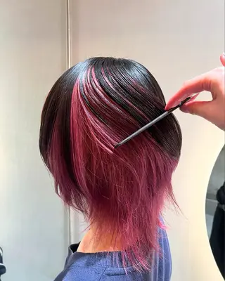 ショート カラー ヘアアレンジ 原宿・デザインカラー YUI🤍ྀིのヘアスタイル