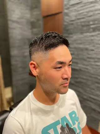 ショート パーマ メンズ 野川 純麗のヘアスタイル