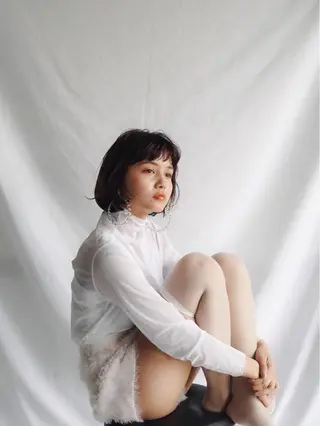 ショート 透明感カラー/似合わ せカット/大島実加永のヘアスタイル