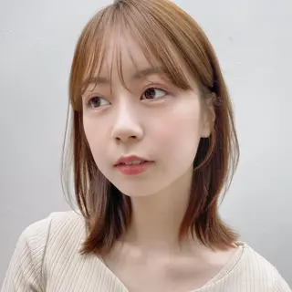 ミディアム カラー 🪭risa 暖色/レイヤー🪭のヘアスタイル