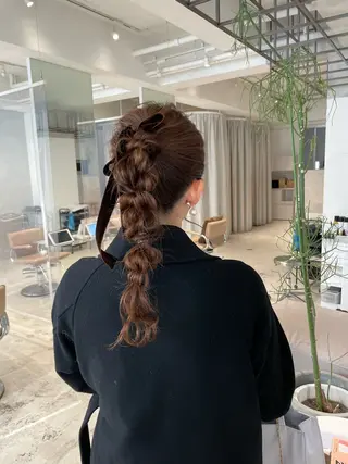 カラー ヘアアレンジ loely 💞miyuのヘアスタイル