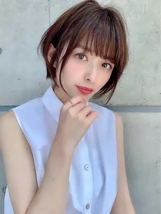 ショート カラー 【赤み消しカラー】 中野浩太のヘアスタイル