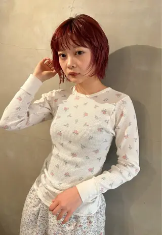 ショート カラー 林　蓮／レイヤー ／透明感カラーのヘアスタイル