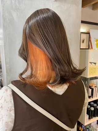 ミディアム 福井 采未のヘアスタイル