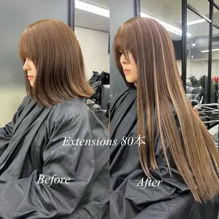 ロング カラー シールエクステ特化 ハイトーン、NANAのヘアスタイル