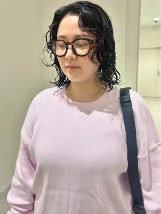 ミディアム パーマ 👔ボブ﹨似合 わせパーマ🩳ももかのヘアスタイル