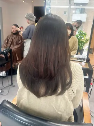 セミロング カラー パーマ ヘアアレンジ メンズ キッズ 骨格レイヤーカット 🌿美髪縮毛矯正のヘアスタイル