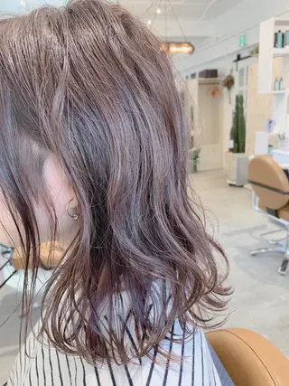 ミディアム カラー 林 里美のヘアスタイル