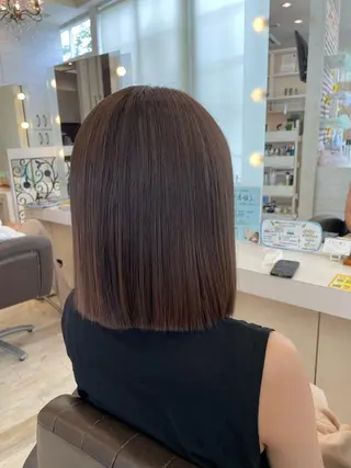 ミディアム カラー 東恩納 誠のヘアスタイル