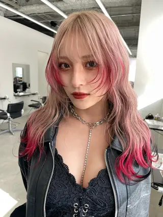ロング アヤミ/韓国スタイル /ハイトーン/名古屋のヘアスタイル