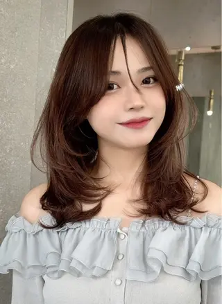 ロング レイヤー/顔周り /ボブ/銀座/サラのヘアスタイル