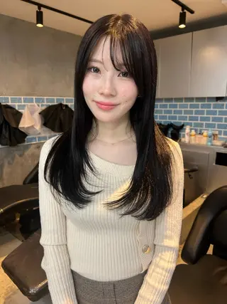 ロング カラー 似合わせカット✂︎ りょお🫧のヘアスタイル