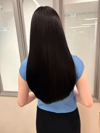 ロング カラー ヘアアレンジ 二ヶ月綺麗なデザイン カット/星野六三四のヘアスタイル
