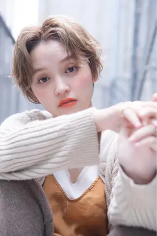 ショート カラー パーマ 💘透明感カラー💘 沖本 将宏のヘアスタイル