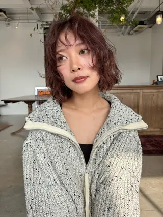 ショート パーマ 艶カラー🥣ショート /レイヤー/小由葵のヘアスタイル