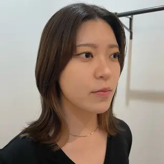 ミディアム カラー こいけ みきののヘアスタイル