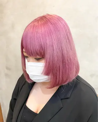 ショート ヘアアレンジ 【ピンク/韓国ヘア/ ヘアセット】亜海のヘアスタイル