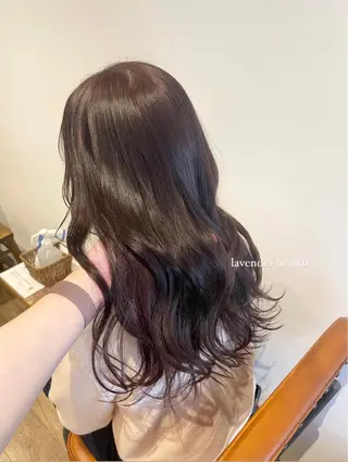 ロング カラー パーマ ヘアアレンジ キッズ ネイル マツエク・マツパ アイブロウ Himawari♡ 柔らかいカラーのヘアスタイル
