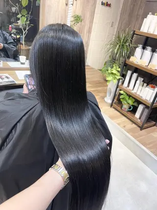 ロング カラー 髪質改善で 憧れの潤艶美髪にのヘアスタイル