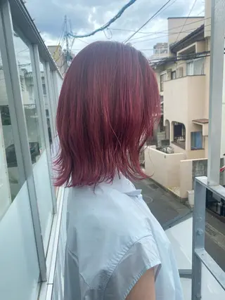 ミディアム カラー ショート✨美髪矯正✨ wasaiのヘアスタイル