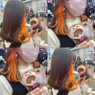 ミディアム カラー 推しカラー✨ オタク美容師ユウカのヘアスタイル
