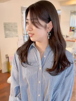 ロング カラー パーマ 髪質改善美容師 🪽YOSSYのヘアスタイル