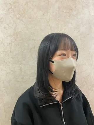 ミディアム angelica 🌸ayaka🌸のヘアスタイル