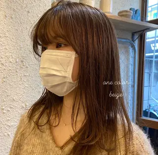 ロング カラー ヘアアレンジ 押切 響 のヘアスタイル