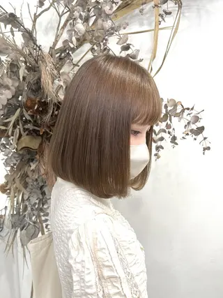 セミロング 髪質改善/艶カラー 縮毛矯正/山本由梨のヘアスタイル