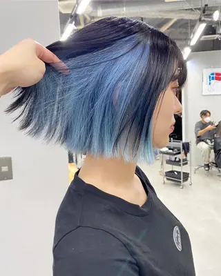 ショート ブリーチダブルカラー ハイライト/山本喜熙のヘアスタイル