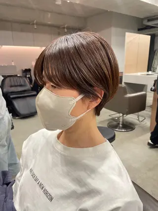 ショート カラー 表参道🌿赤み消し カラー/チナツのヘアスタイル