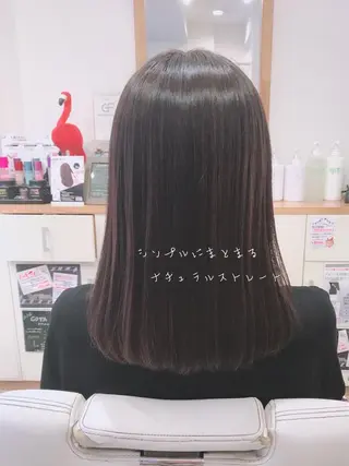 セミロング カラー アザマ　ヤスカツ _rosso 川口のヘアスタイル