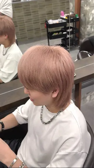 ショート カラー メンズ ハイトーン特化🌟 カワシマシュンスケのヘアスタイル