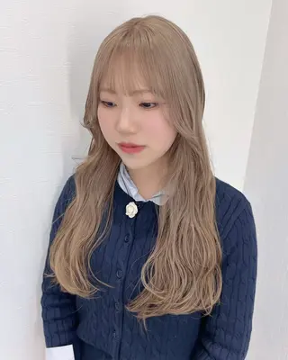 ロング 顔まわり🎀レイヤー 心斎橋【あやか】🎀のヘアスタイル