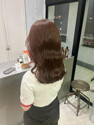 カラー 髪質改善×ブリーチ 無しWカラー🫧天神のヘアスタイル