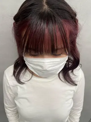 ミディアム カラー 吉留愛加/ 似合わせ/心斎橋のヘアスタイル