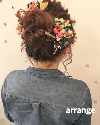 セミロング ヘアアレンジ 市川 千夏のヘアスタイル