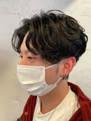 ショート パーマ メンズ hazuki 🌝のヘアスタイル