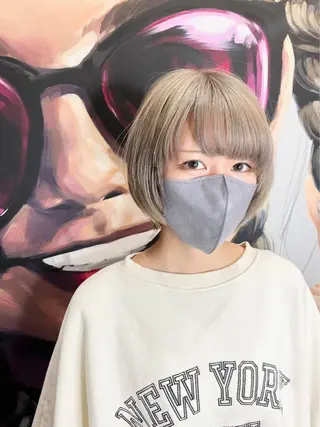 ミディアム カラー 久木原 ゆりのヘアスタイル