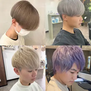 カラー メンズ リク/韓国風/レイヤ ー／ボブ／ショートのヘアスタイル