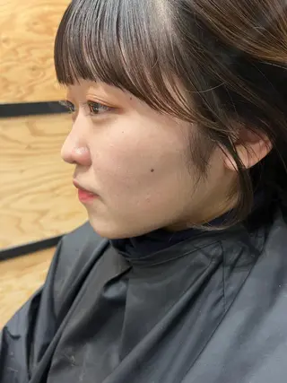 ミディアム カラー パーマ ヘアアレンジ メンズ キッズ ネイル マツエク・マツパ アイブロウ 久木原 ゆりのヘアスタイル