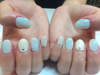 ネイル ネイルリボン 受付スタッフのネイルデザイン