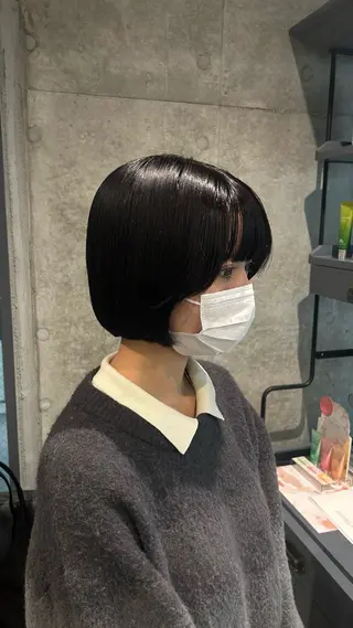ショート 透明感カラー/縮毛/ chino🍀のヘアスタイル