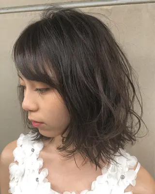 ミディアム パーマ 北間 寛哉のヘアスタイル