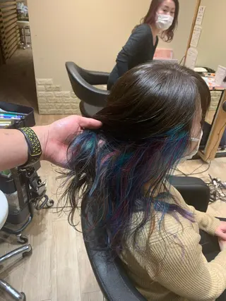 ミディアム カラー 大久保 隆蔵のヘアスタイル