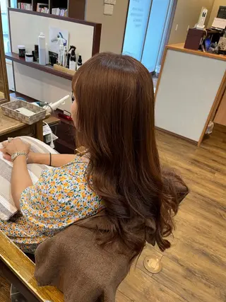 ロング カラー パーマ 大人女子&髪改善専門 Nobuフリーランスのヘアスタイル